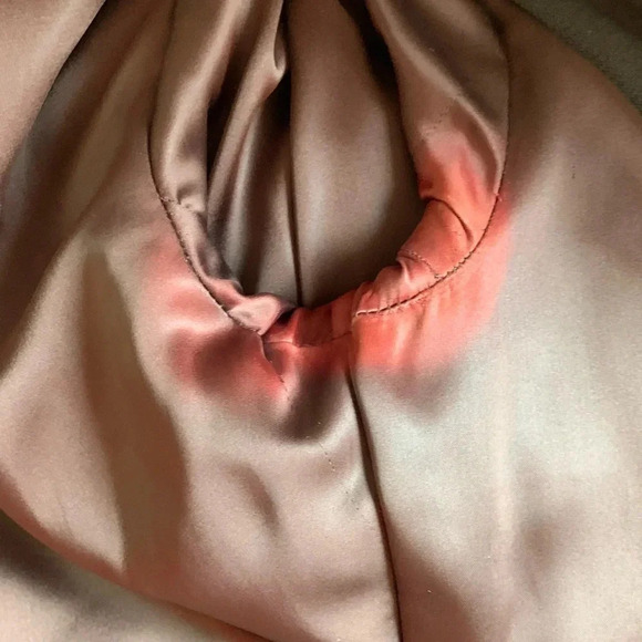 Vintage 1970s Stegari New York 100% Virgin Wool Coat Lambswool Trim Rose Small - Picture 14 of 16